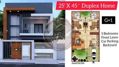 25X45  House Design
Floor Plan With 3D Elevation
At Affordable Rates

#घर का #नक्शा बहुत किफायती रेट पर...
#Elevation #Floor_Plan
#3D # Home_design