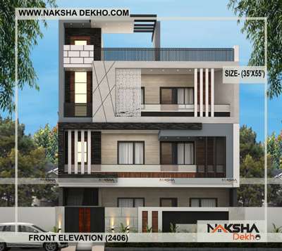 #3d design  # Front Elevation # Home design