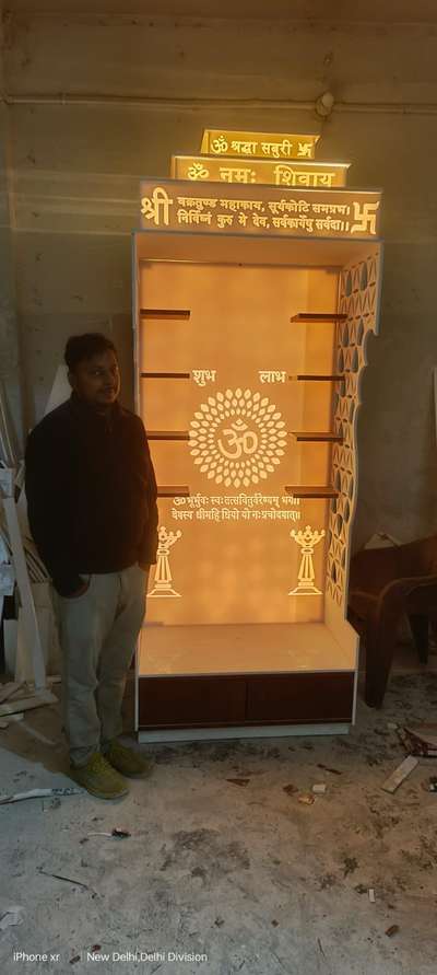 Corain temple with self  #corianmandir #coriansheet