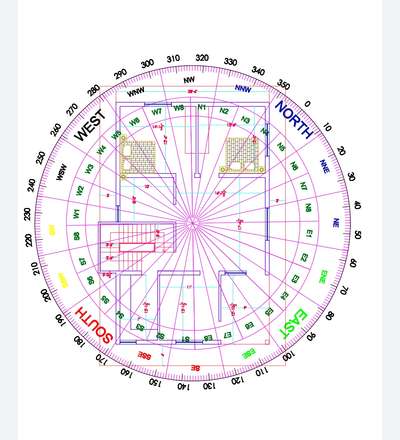 28.6- 45 house plan East facing 45 degree