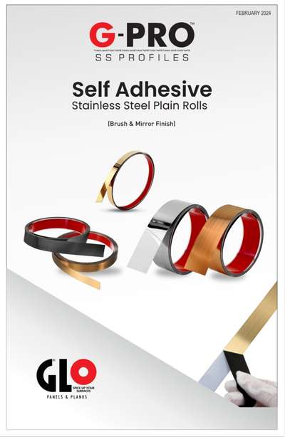Self Adhesive Stainless Steel Plain Rolls Brush Mirror Finish 5 mtrs