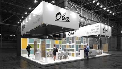Oba exhibition booth design 
3is max, corona Rendering and photoshop