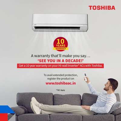 TOSHIBA PRESENTING (10 YEAR ALL ELECTRICAL PARTS WARRANTY#PCB #Compressor #Sensor ) FOR AIR CONDITIONERS.
#Bright future #DC inverters #First who implemented #Inverter Ac  #japanese Technology #BLDC 
#Lowconsumption #HVAC #Cooling & heating. #Resedential #commercial #corporate.