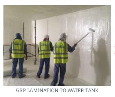 GRP WATERPROOF LINING INSIDE OF RCC WATER STORAGE TANK