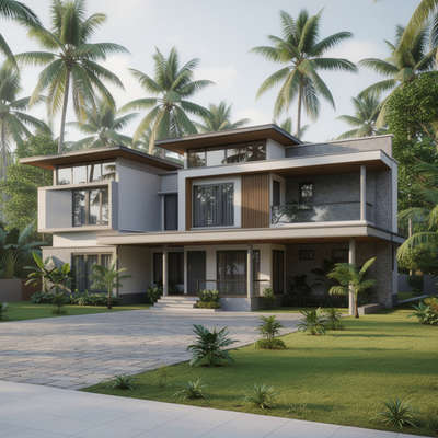 #KeralaStyleHouse #ai #modernhome #keralastyle #exterior_Work #ContemporaryHouse #modernminimalism #FlatRoofHouse #TraditionalHouse #trussdesign