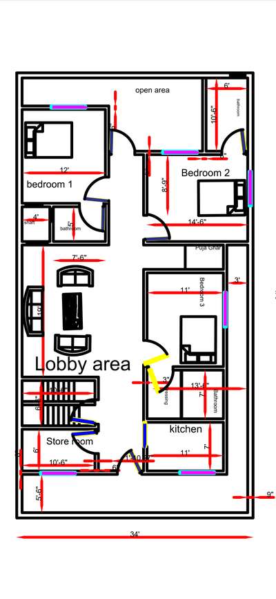 *floor plans*
unlimited changes
All type of services ( 2d Map, Front Elevation, Interior design) available.