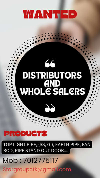 #wanted #distributor/dealer #distributors #kerala #hardwareproducts #electricalproducts #Plumbing