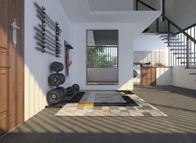 #gym # open terrace # renovation work # realistic rendering