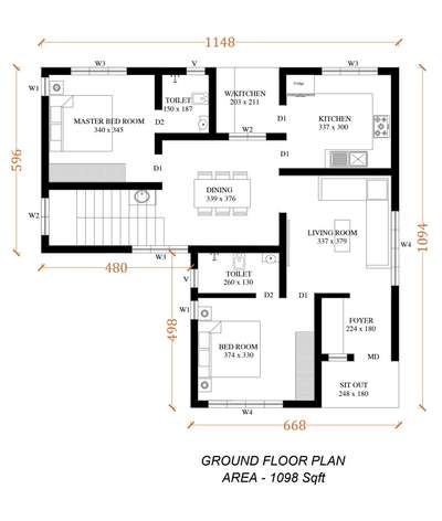 East facing , two bed room ,small house residental plan. #EastFacingPlan  #2BHKPlans  #SmallHouse