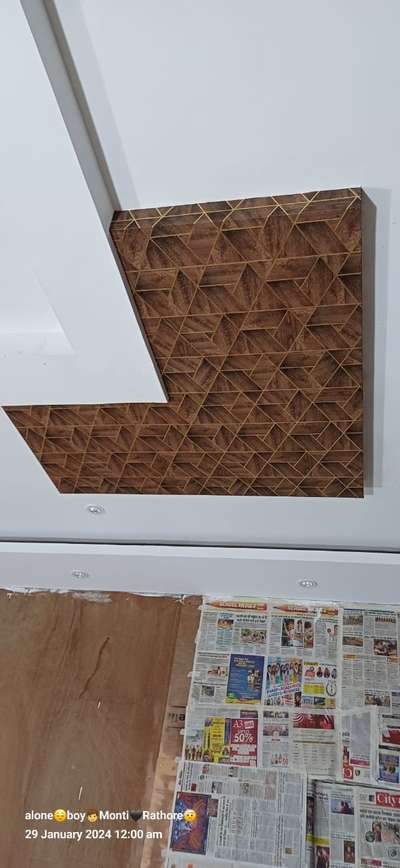 Wallpaper installed on ceiling✨✨
All interior exterior products are available for more details on dm... 
#WallDecors #wallpaperrolles #FalseCeiling #wallpaperprice