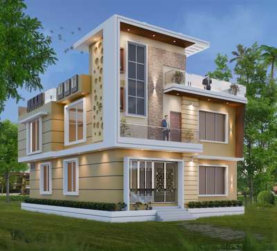 modern elevation design for galaki. #ElevationDesign #bhopal #modernelevation contact for 3d elevation design