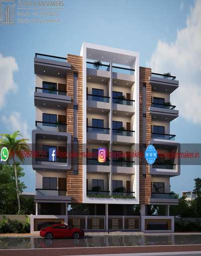 residential apartment building Design by floor plan makers at bangalore 
 #structuralengineering 
 #facadedesign 
 #CivilEngineer 
 #ElevationDesign 
 #architecture