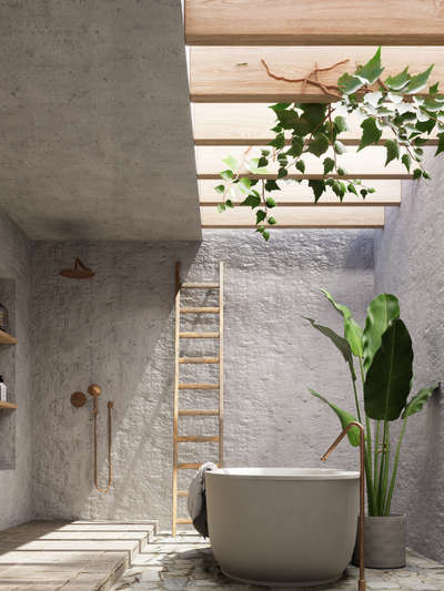 Tropical Bathroom
 #BathroomDesigns  #openbathroom  #tropicalhouse