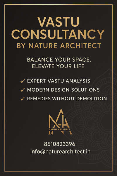 Nature Architect offers expert Vastu consultancy to bring balance and harmony into your life. We help identify and resolve issues affecting your health, wealth, relationships, and overall well-being. With our guidance, your space transforms into a source of positive energy, prosperity, and peace—ensuring success and happiness in every aspect of life. 
 #Architecturalvastu  #vasthuconsulting  #vastuexpert #Vastuconsultant  #vastuhouseplan  #vastuforoffice  #vastuforhealth  #vastuforfinance  #vastuforhome  #vastuforhappymarriedlife  #vastuforfactory  #vastuinteriordesign  #vastuarchitecture