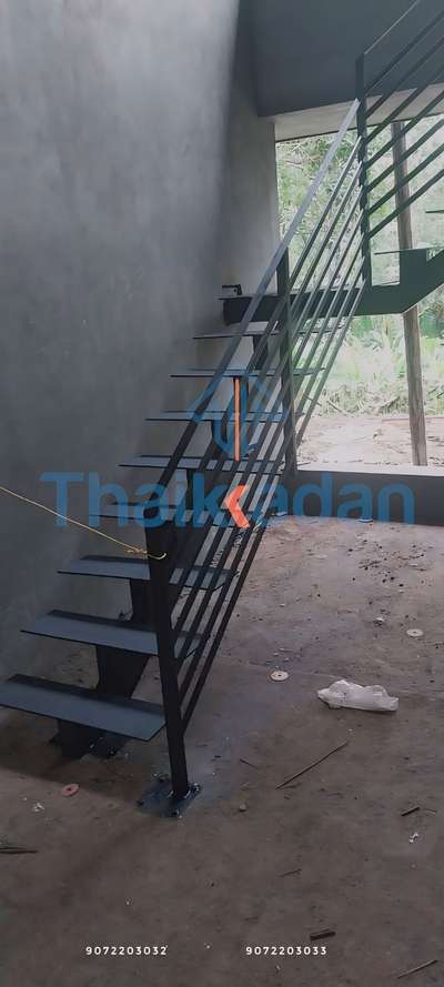 trending model metal staircase  #sitework  #metalstaircase  #handrails