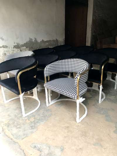 Chair work in stainless steel and wood work exclusive Design customized available