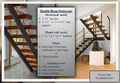 Double beam staircases.
service package details.

 #StaircaseDesigns  #fabricatedstaircase  #readymadestaircases  #concretestaircases  #housedecor  #malappuramdesigner  #malappuramarchitect  #Thrissur