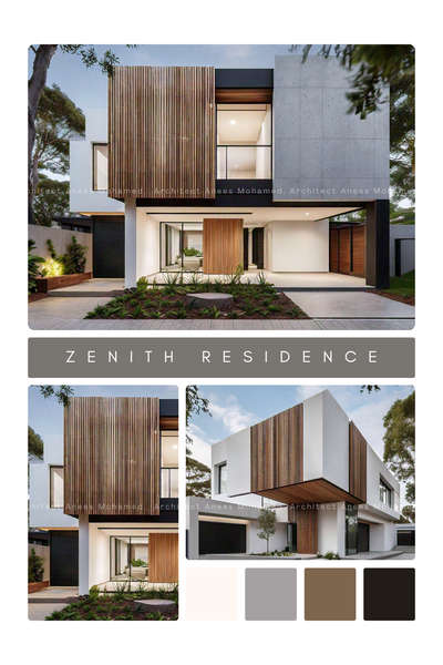 Project: Zenith Residence

Description:

Zenith Residence is designed as a modern house measuring 5,800 sq. ft., highlighting the sophistication of simple architecture. The house reflects a modern and minimalist style, focusing on simple lines and spacious areas. The outside features a balanced mix of white and wooden textures, creating a blend of natural and contemporary aesthetics.

Indoors, the decor is elegant with a neutral color palette of white and grey tones, resulting in a serene and stylish ambiance. Each element in Zenith Residence was meticulously designed to combine elegance with comfort, establishing it as a prime example of contemporary minimalism in architecture.

 #HouseConstruction #architecturedesigns #Architect #HouseDesigns #contemporary #architecturedesigns #KeralaStyleHouse #keralahomeinterior #ElevationHome #ElevationDesign #residenceproject #houseelevation #Palakkad #InteriorDesigner #ClosedKitchen #KitchenIdeas #BedroomDesigns #kitchendesign #hall #diningarea