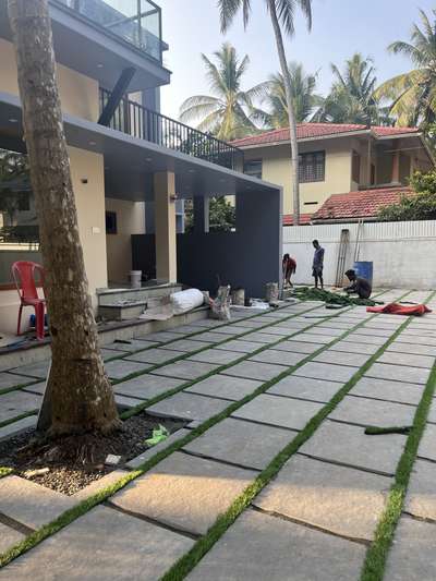 Number one quality thandoor stone with two side artificial grass