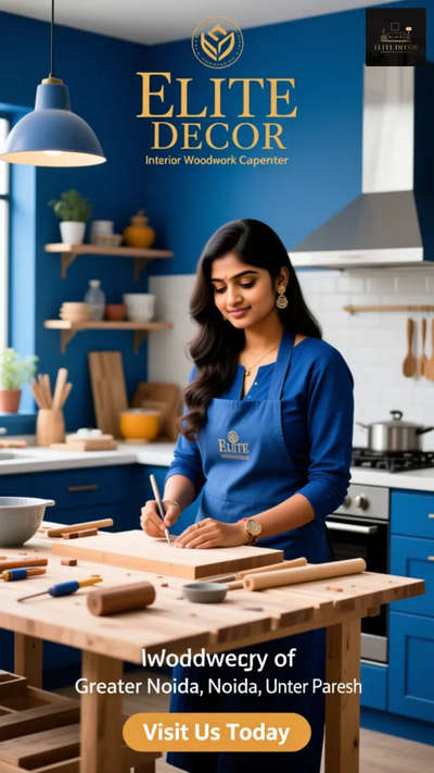 As a team of skilled craftsmen at Elite Decor Interior Woodwork Carpenter in Greater Noida, we're passionate about transforming your kitchen space into a haven of elegance and functionality. Our expert carpenters work tirelessly behind the scenes to craft bespoke kitchen works that exceed your expectations, incorporating high-quality materials and meticulous attention to detail. Visit today and discover the transformative power of our bespoke kitchen solutions.