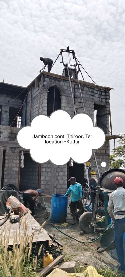 Roof slab concreting at kuttur Thrissur