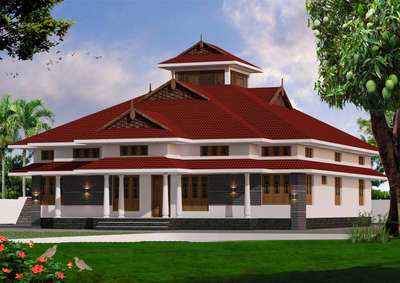 Proposed Residential Building For Mr. Lenish
We Build Your Dream
 #KeralaStyleHouse  #TraditionalHouse