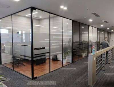 This aluminium profile work 450-per square feet with 10mm toughened glass
ph:-7011604340