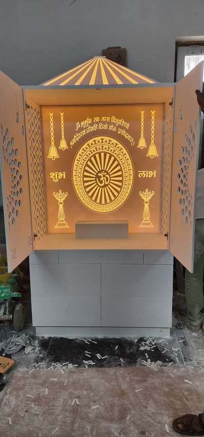 Corian Mandir with Palla #coriandesign  #coriantemple  #coriansheet  #corianmandir