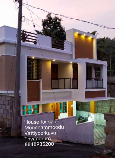 4 cent 1900 sqft, 4 bhk house for sale at Moonnammoodu Vattiyoorkavu. This house have 4 bedrooms attached,Hall, kitchen, work area, upper living, balcony, sit out and Car porch. 2 car parking area. Beautiful interior and exterior. Good residential area.Asking price 65 lakhs.Brokers Please excuse