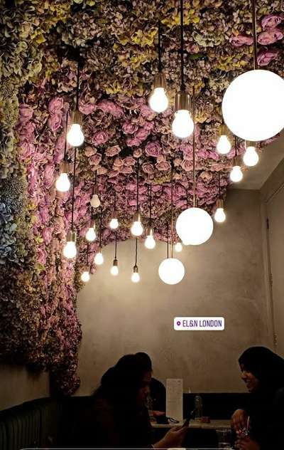 ceiling design #cafe #club #lounge #AcousticCeiling #FalseCeiling #FlowerGarden #beautifulhouse