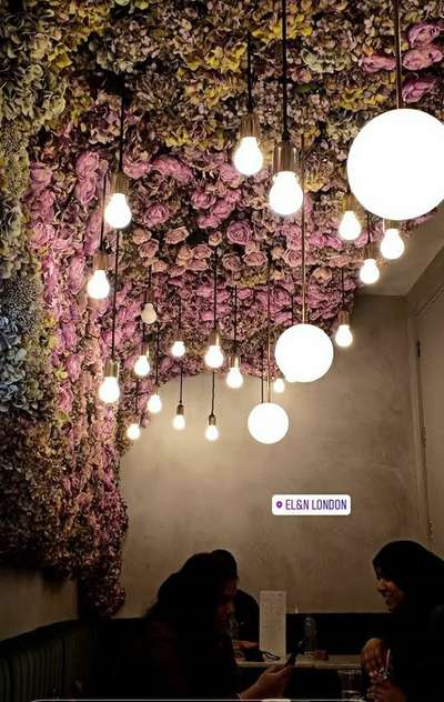 ceiling design #cafe #club #lounge #AcousticCeiling #FalseCeiling #FlowerGarden #beautifulhouse