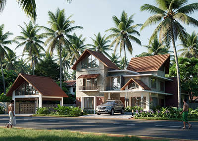 #KeralaStyleHouse #ai #modernhome #keralastyle #exterior_Work #ContemporaryHouse #modernminimalism #FlatRoofHouse #TraditionalHouse #trussdesign