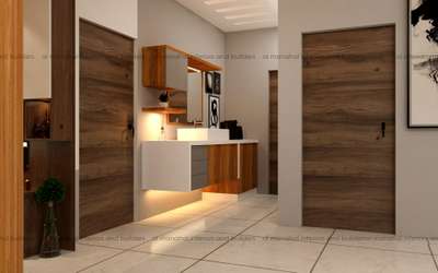 Common Wash Area Interior Design of Running Project Al Manahal Builders and Developers tvm kerala