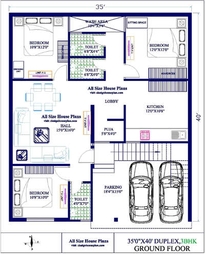 #2DPlans  #3BHKHouse  #nice  # # #Contractor  #autocad