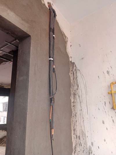 air conditioner copper piping work