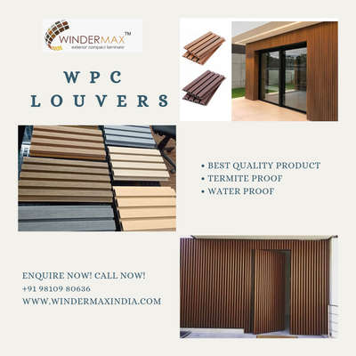 WPC exterior louvers
. 
. 
Only on 220 per sqft
. 
So why are you waiting hurry up‼️
. 
. 
#panelling #wpc #wpcexterior #louvers #wpclouvers #interiordesign #homedecor #interior #home #exteriorelevation #frontelevation #homeinspo #renovation #newbuild #exterior #homeaccount #wallpanelling #decor  #design  #architecture #homerenovation 
. 
. 
For more details our all products kindly visit our website
www.windermaxindia.com
www.indiamake.co.in
Info@windermaxindia.com
Or call us on
8882291670 9810980278

Regards
Windermax India