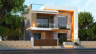 #30x50 exterior elevation design @ for Client Mr.Mahesh panchal.