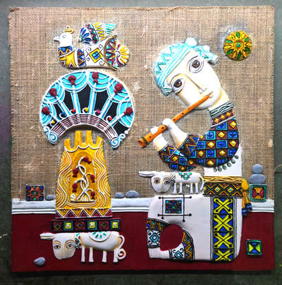 relief painting 3D  #wallart  #sculptureart  #WallPainting  #wallinterior