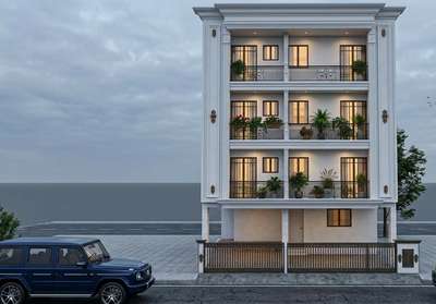 Timeless Elegance in a Contemporary Urban Frame
A refined G+3 residence inspired by neo-classical architecture where symmetry, proportion, and detailing define the facade.
Clean white surfaces paired with ornate railings and subtle mouldings create a sense of understated luxury.
Soft warm lighting enhances the depth of balconies, while layered greens bring life to every level.
 Designed to feel graceful, balanced, and enduring this is architecture that never goes out of style.
#neoclassicalarchitecture #classicaldesign #luxuryfacade #elevationdesign
#modernclassical #architectsofindia  #indianhomes  #residentialdesign 
#facadedesign  #architecturelovers  #houseelevation  #luxuryhomes 
#BalconyDesigns  #architecturaldetails  #symmetry  #designinspiration 
#3drender  #visualization  #modernliving  #timelessdesign 
#homedesignideas  #facadelighting  #koloindia