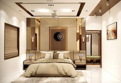 "Modern Minimalist Master Bedroom Design " 

 #bedroomdesign   #InteriorDesigner #KeralaStyleHouse #keralahomes #moderninterior #MasterBedroom