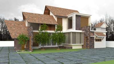 #Exterior3D #Sak builders  #SemiTraditionalStyle