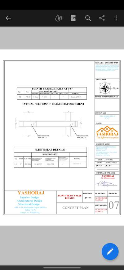 *Structural Design *
Depends on Architectural Plan.