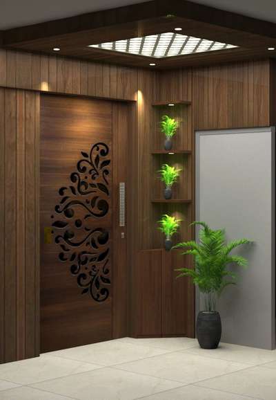 Home Entrance and balcony 3D design by Akanksha Interior ✨✨