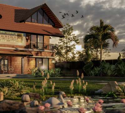 Traditional kerala style home or resort designed for our client.
 #traditional  #keralastylehome  #keralastyle  #traditionalhouse  #elevation  #3d  #3dvisualizer  #sapta  #saptaspaces  #saptainteriors  #landscaping