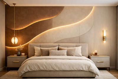 Elevate your space with these 5 designer secrets for a luxury bedroom aesthetic. ☁️✨
​Layer Tonal Textures: Mix silk, velvet, and wool in a monochromatic palette for a high-end, multidimensional look.
​The "Cloud" Bed: Use an oversized, premium down insert for that plush, 5-star hotel volume.
​Symmetrical Styling: Balance the room with matching oversized lamps and nightstands to create instant sophistication.
​Ambient Glow: Switch to warm-toned lighting and dimmers to cultivate a serene, expensive atmosphere.
​Bespoke Hardware: Swap basic handles for brushed brass or marble pulls—the "jewelry" of interior design.

Specializing in contemporary interiors, luxurious bedroom designs, landscaping, and stunning architecture visualizations for Kerala and Bangalore.
#KeralaArchitects #KeralaArchitecture #InteriorDesign #HomeDesign #ModernInterior #3DRendering #Architecture #BedroomDesign #Lumion #Enscape #SketchUp #BeautifulHouses #CustomInterior #KeralaHomes #BangaloreArchitecture