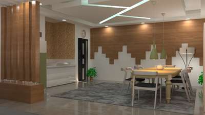 proposed interior of dining room at ernakulam #coronarenderer  #3dmaxrender  #CivilEngineer  #autocad