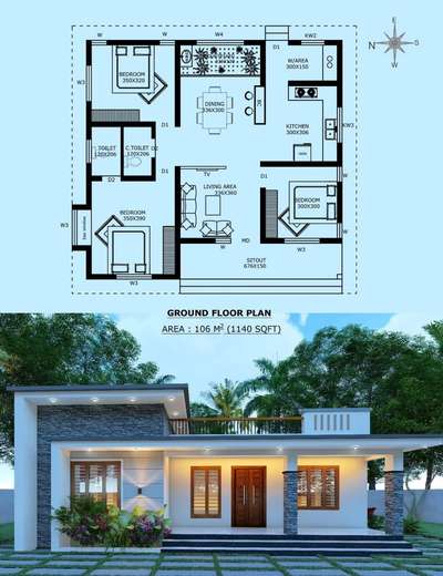 നിങ്ങളുടെ ഇഷ്ടത്തിന് അനുസരിച്ച്  2D Floor Plan & 3D Front Elevation DESIGN ചെയ്തു തരാം,__
WhatsApp Numberil മെസ്സേജ് അയക്കൂ 💯😍🏡😍🏡
 #SmallHouse  #ElevationHome  #HouseDesigns  #SmallHomePlans  #FloorPlans  #SouthFacingPlan
