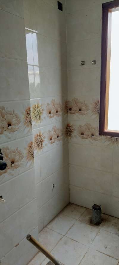 tile fixing all wall and floors, bathroom