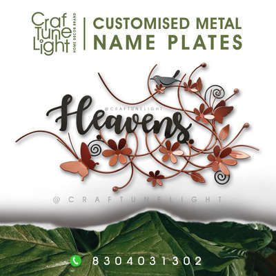customised metal house name plates
🏠✨ Handmade Elegance for Your Home names..
Personalized Dual colour Metal house names,Handcrafted with love, built to last.
Perfect for adding a touch of class to your doorstep. 💫

🔨 Custom designs | 🖤 Premium quality | 🚪 Made just for you

#HomeDecor #HouseNamePlate #Handmade #MetalArt #Craftunelight #CustomDesign #IndianHomes
📩 DM to get yours!

Our official Instagram page
http://instagram.com/craftunelight/?hl=en