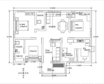 1200 Sqft Single Floor